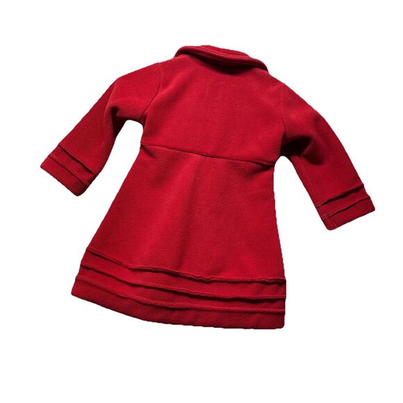 American Widgeon Girls Fleece Red Jacket Coat Holiday Christmas Size 3 - Picture 4 of 4